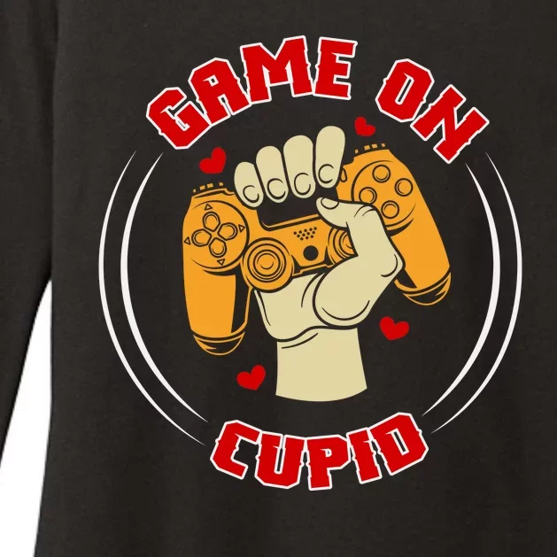 Game On Cupid Video Gaming Valentine Womens CVC Long Sleeve Shirt