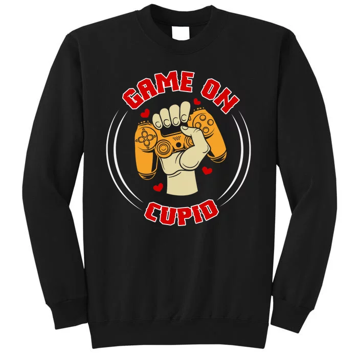 Game On Cupid Video Gaming Valentine Tall Sweatshirt