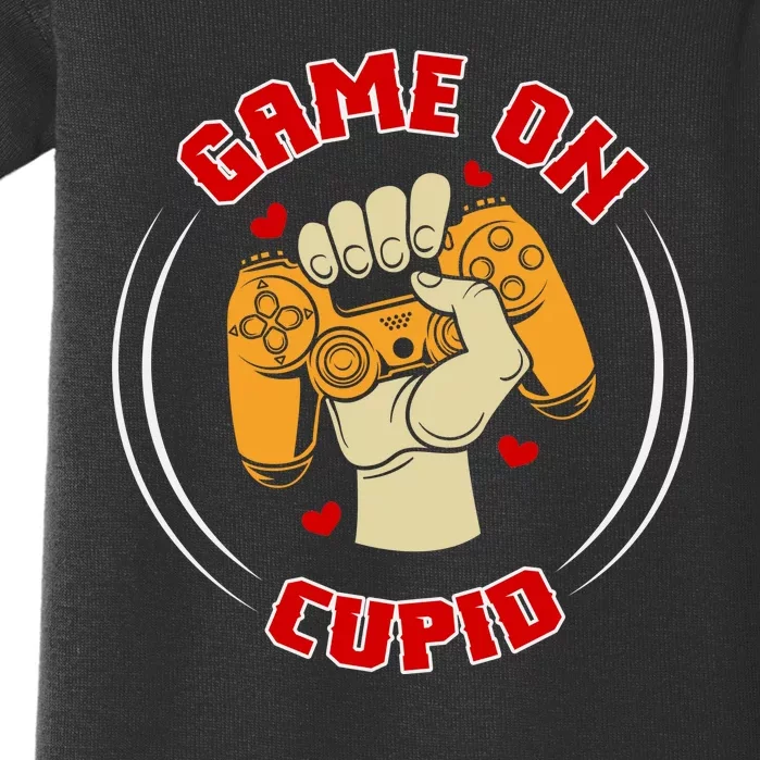 Game On Cupid Video Gaming Valentine Baby Bodysuit