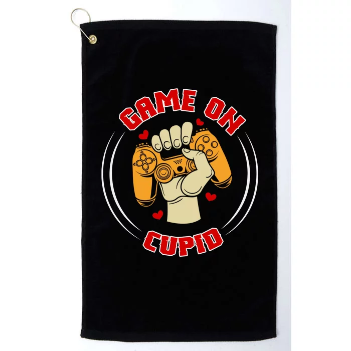 Game On Cupid Video Gaming Valentine Platinum Collection Golf Towel