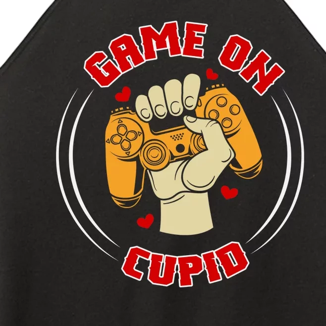 Game On Cupid Video Gaming Valentine Women’s Perfect Tri Rocker Tank