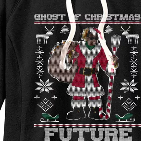 Ghost Of Christmas Future Ugly Christmas Sweater Rap Meaningful Gift Women's Fleece Hoodie