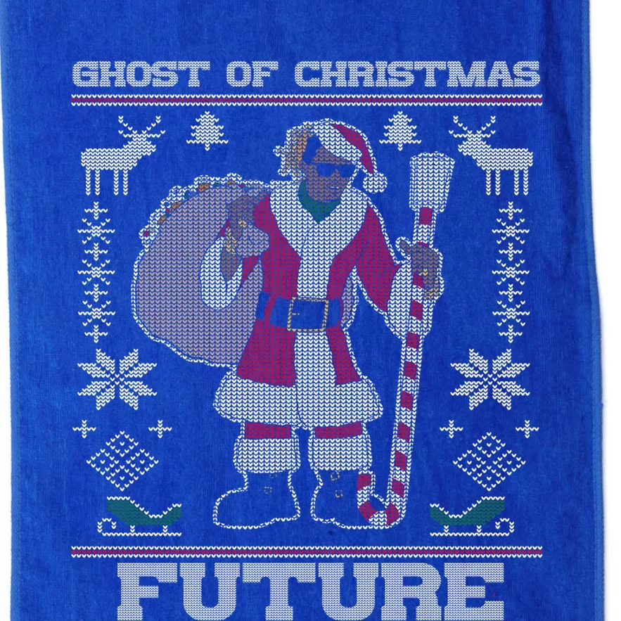 Ghost Of Christmas Future Ugly Christmas Sweater Rap Meaningful Gift Platinum Collection Golf Towel