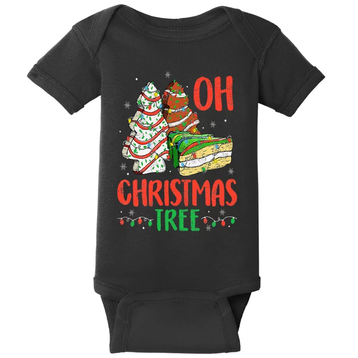 Groovy Oh Christmas Tree Cakes Debbie Becky Jen Cake Lovers Baby Bodysuit