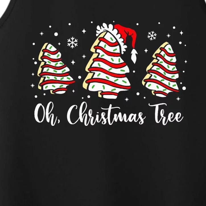 Groovy Oh Christmas Tree Cakes Debbie Becky Jen Cake Lovers Performance Tank