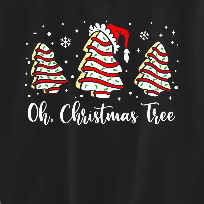 Groovy Oh Christmas Tree Cakes Debbie Becky Jen Cake Lovers Kids Sweatshirt