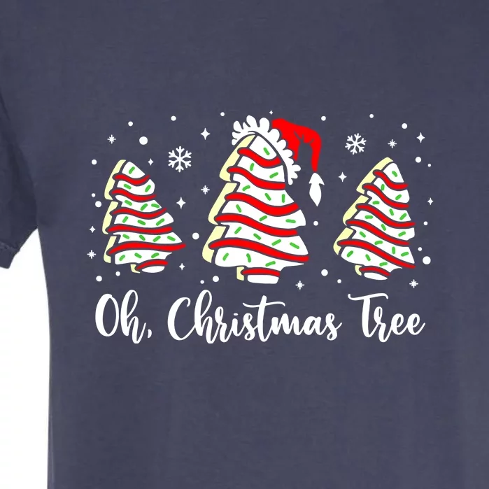 Groovy Oh Christmas Tree Cakes Debbie Becky Jen Cake Lovers Gift For Xmas Garment-Dyed Heavyweight T-Shirt