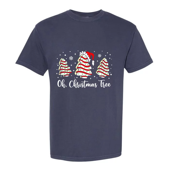 Groovy Oh Christmas Tree Cakes Debbie Becky Jen Cake Lovers Gift For Xmas Garment-Dyed Heavyweight T-Shirt