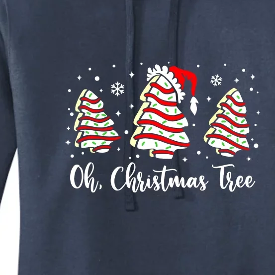 Groovy Oh Christmas Tree Cakes Debbie Becky Jen Cake Lovers Gift For Xmas Women's Pullover Hoodie