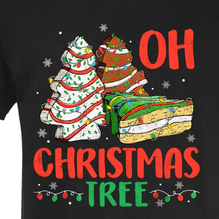 Groovy Oh Christmas Tree Cakes Debbie Becky Jen Cake Lovers Garment-Dyed Heavyweight T-Shirt