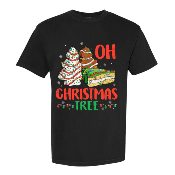 Groovy Oh Christmas Tree Cakes Debbie Becky Jen Cake Lovers Garment-Dyed Heavyweight T-Shirt