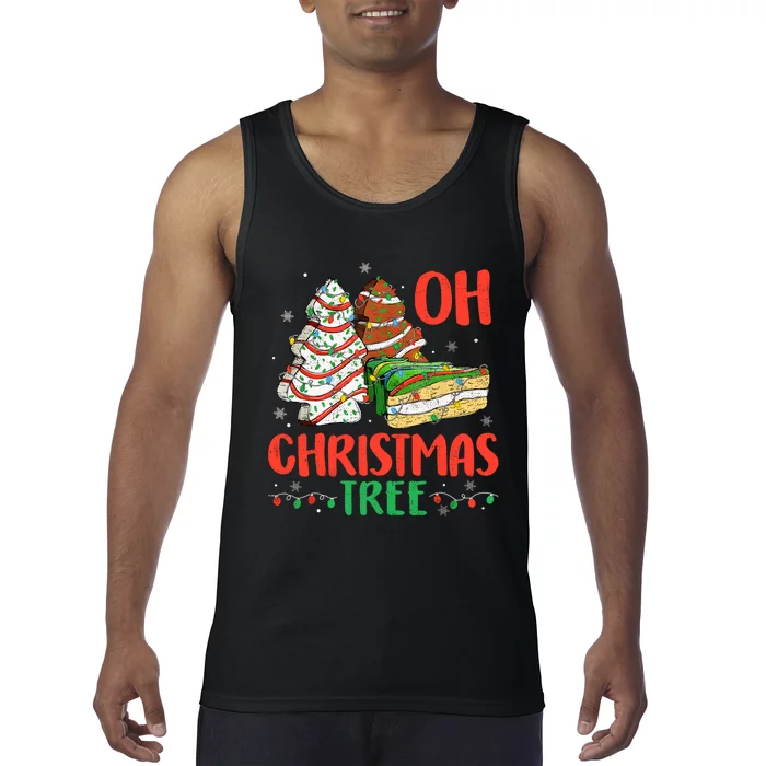 Groovy Oh Christmas Tree Cakes Debbie Becky Jen Cake Lovers Tank Top