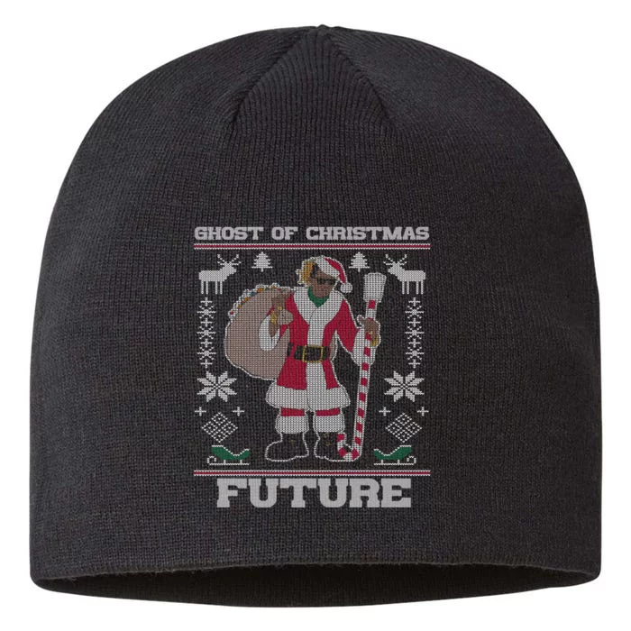 Ghost Of Christmas Future Ugly Christmas Sweater Rap 8 1/2in Sustainable Knit Beanie