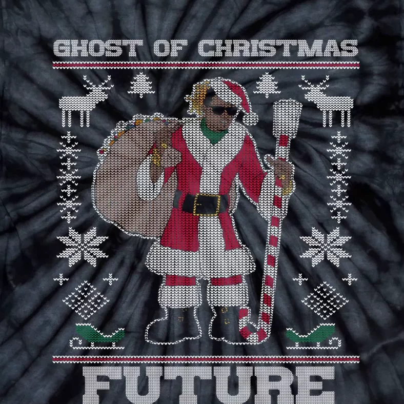 Ghost Of Christmas Future Ugly Christmas Sweater Rap Tie-Dye T-Shirt