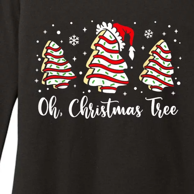 Groovy Oh Christmas Tree Cakes Debbie Becky Jen Cake Lovers Womens CVC Long Sleeve Shirt