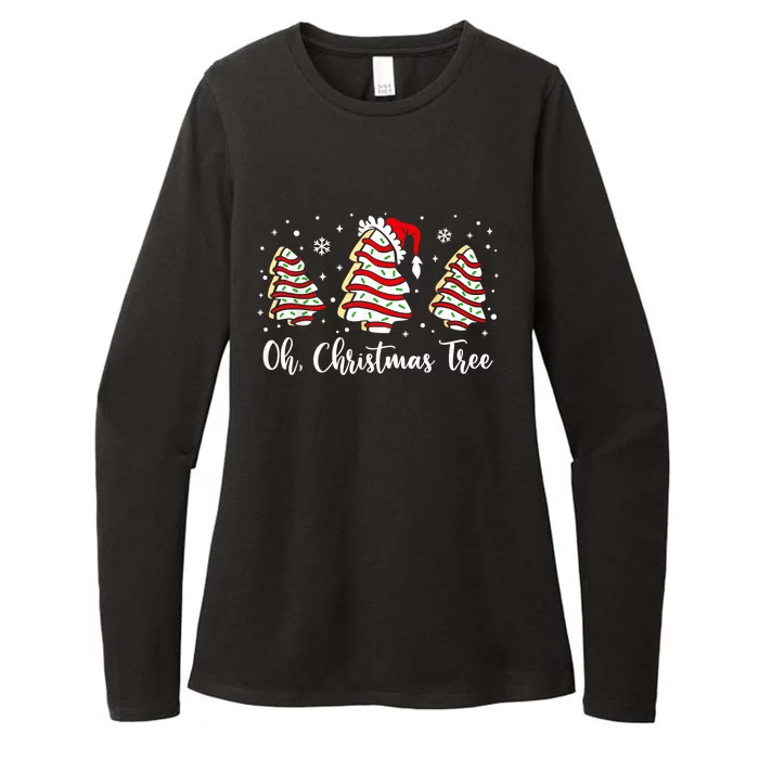 Groovy Oh Christmas Tree Cakes Debbie Becky Jen Cake Lovers Womens CVC Long Sleeve Shirt