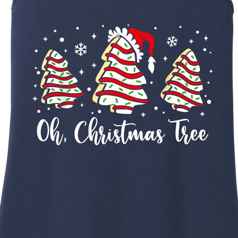 Groovy Oh Christmas Tree Cakes Debbie Becky Jen Cake Lovers Ladies Essential Tank