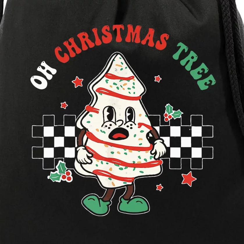 Groovy Oh Christmas Tree Cakes Debbie Becky Jen Drawstring Bag