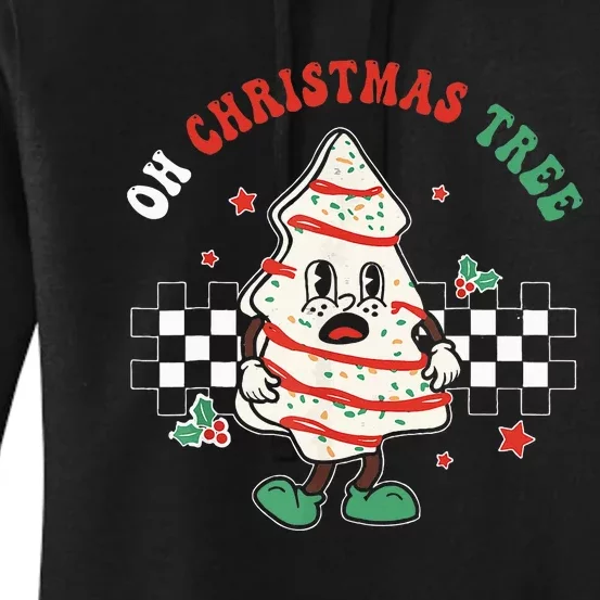 Groovy Oh Christmas Tree Cakes Debbie Becky Jen Women's Pullover Hoodie