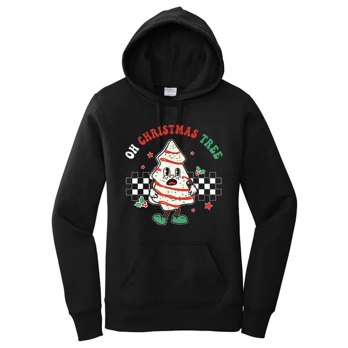 Groovy Oh Christmas Tree Cakes Debbie Becky Jen Women's Pullover Hoodie