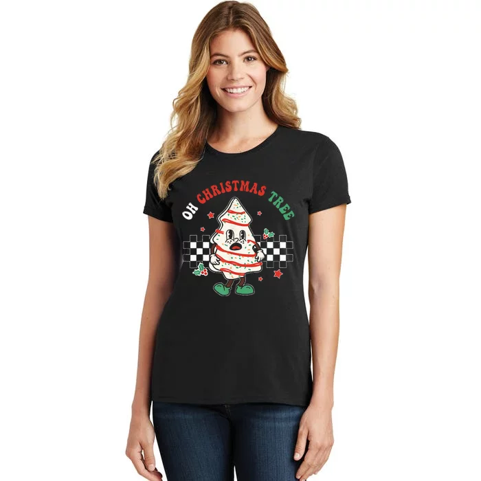 Groovy Oh Christmas Tree Cakes Debbie Becky Jen Women's T-Shirt