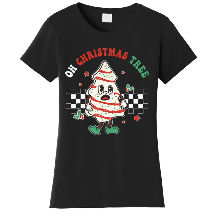 Groovy Oh Christmas Tree Cakes Debbie Becky Jen Women's T-Shirt