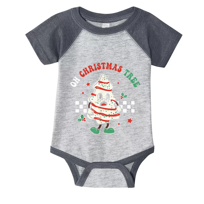 Groovy Oh Christmas Tree Cakes Debbie Becky Jen Infant Baby Jersey Bodysuit