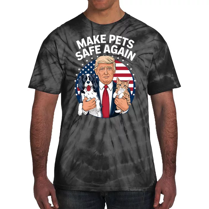 Goose Ohio Cats And Dogs 2024 Debate Make Pets Safe Again Tie-Dye T-Shirt