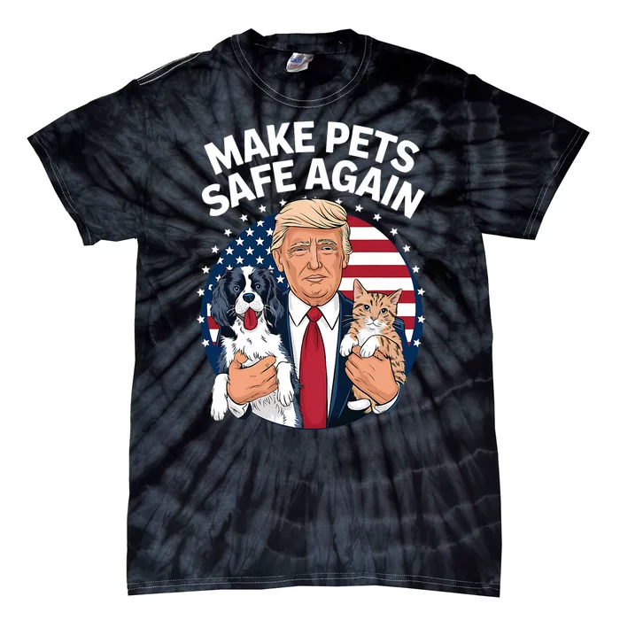 Goose Ohio Cats And Dogs 2024 Debate Make Pets Safe Again Tie-Dye T-Shirt