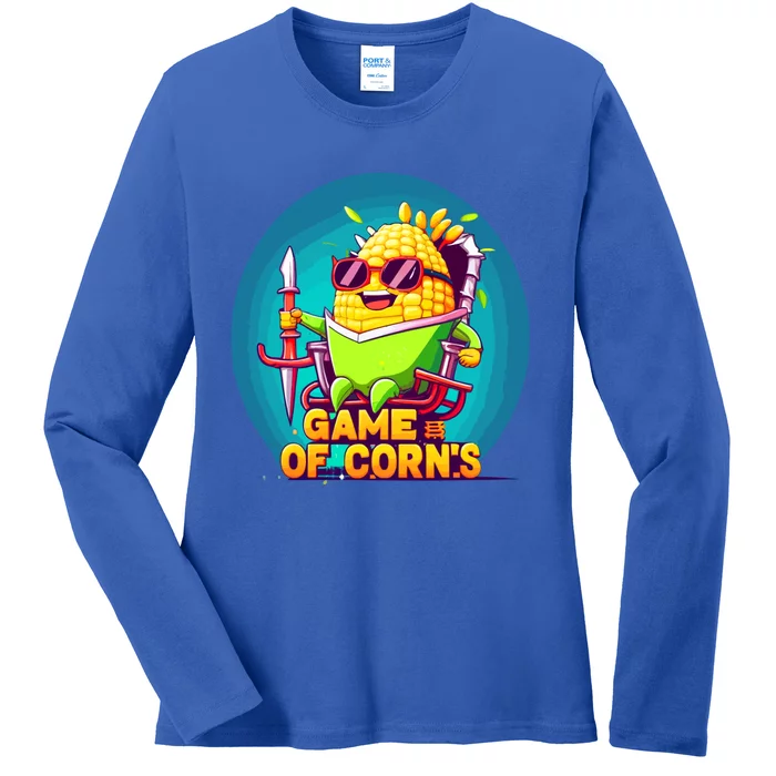 Game Of Corns Corn Cob Farmer Nerd Geek Cute Gift Ladies Long Sleeve Shirt