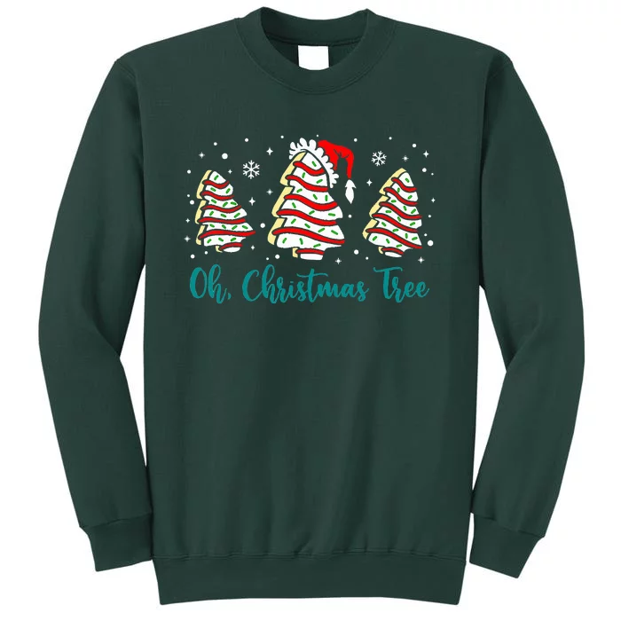 Groovy Oh Christmas Tree Cakes Debbie Becky Jen Cake Lovers Sweatshirt