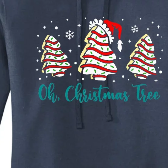 Groovy Oh Christmas Tree Cakes Debbie Becky Jen Cake Lovers Women's Pullover Hoodie