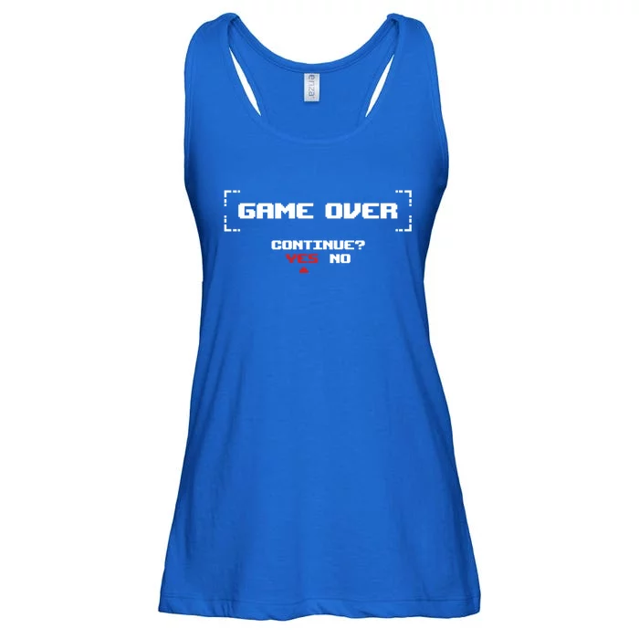 Game Over Continue Retro Gaming Cute Gift Ladies Essential Flowy Tank