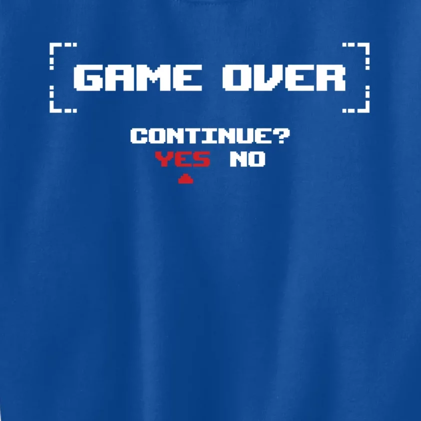 Game Over Continue Retro Gaming Cute Gift Kids Sweatshirt