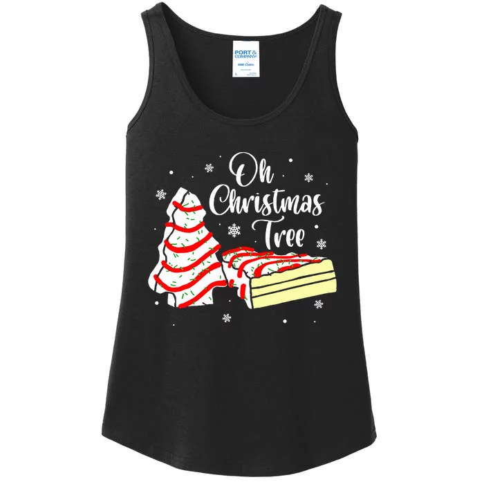 Groovy Oh Christmas Tree Cakes Debbie Becky Ladies Essential Tank