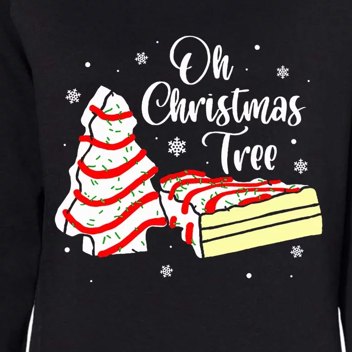 Groovy Oh Christmas Tree Cakes Debbie Becky Womens California Wash Sweatshirt