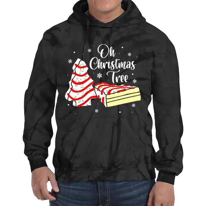 Groovy Oh Christmas Tree Cakes Debbie Becky Tie Dye Hoodie