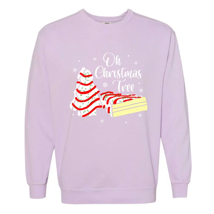 Groovy Oh Christmas Tree Cakes Debbie Becky Garment-Dyed Sweatshirt