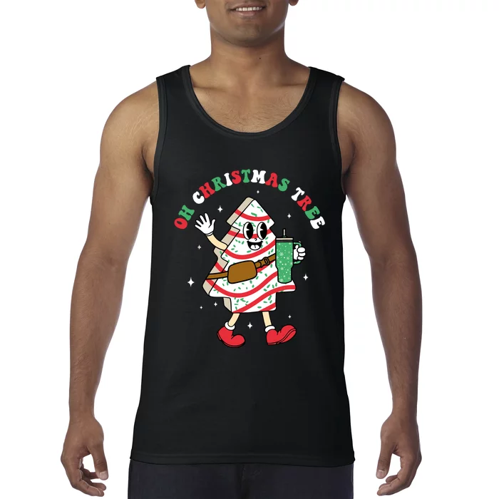 Groovy Oh Christmas Tree Cakes Debbie Becky Jen Cake Lovers Tank Top