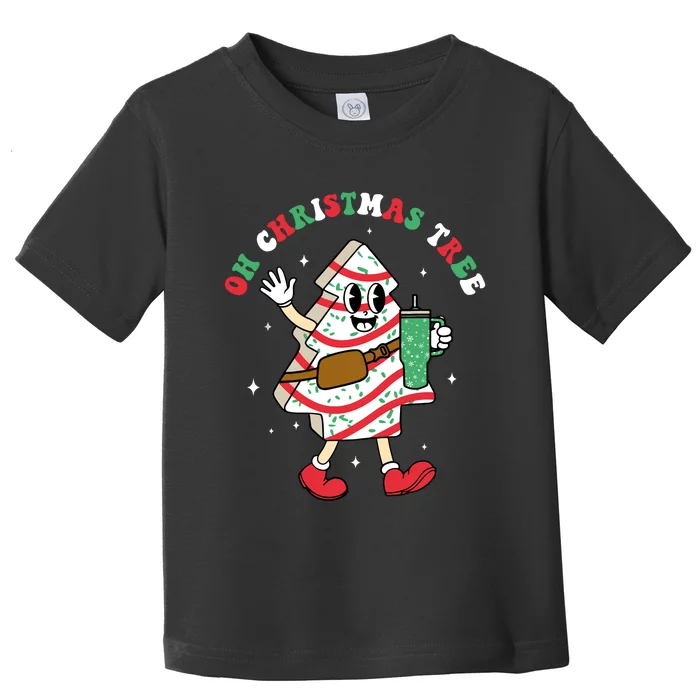 Groovy Oh Christmas Tree Cakes Debbie Becky Jen Cake Lovers Toddler T-Shirt