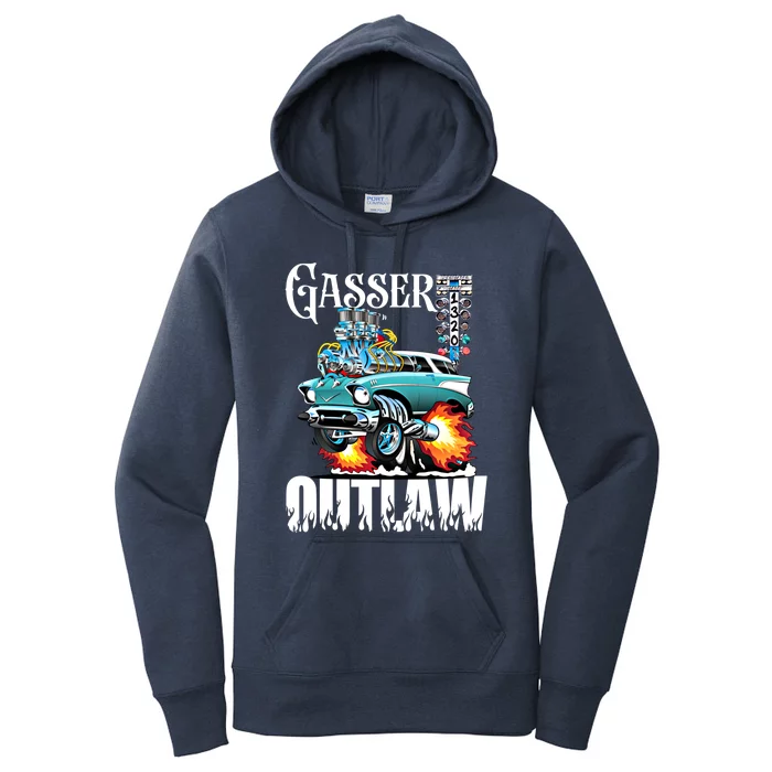 Gasser Outlaw Class Vintage Drag Racing Race Car Funny Gift Women's Pullover Hoodie