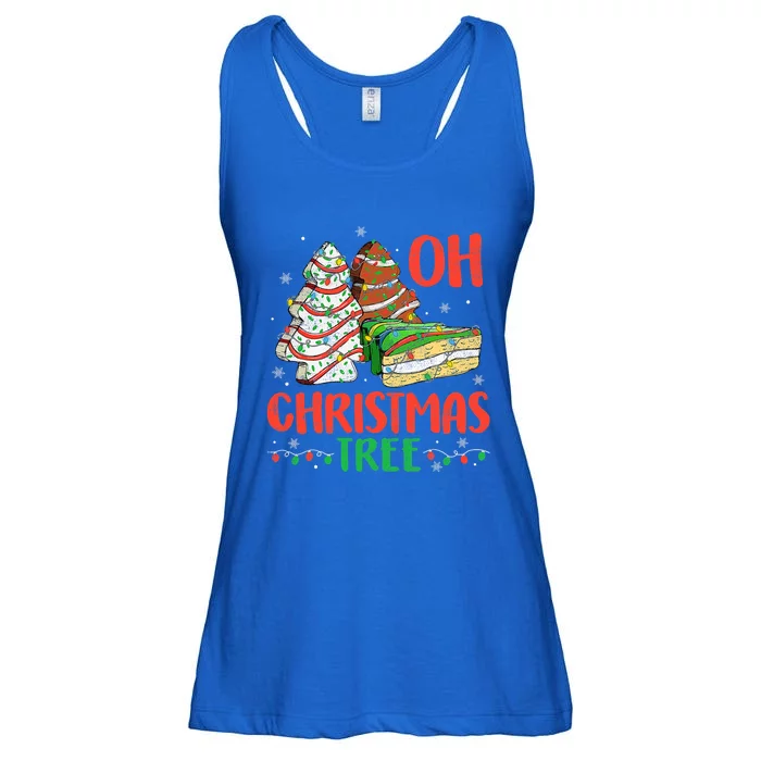 Groovy Oh Christmas Tree Cakes Debbie Becky Jen Cake Lovers Ladies Essential Flowy Tank