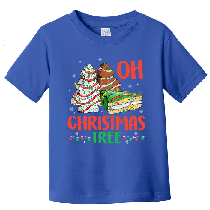 Groovy Oh Christmas Tree Cakes Debbie Becky Jen Cake Lovers Toddler T-Shirt