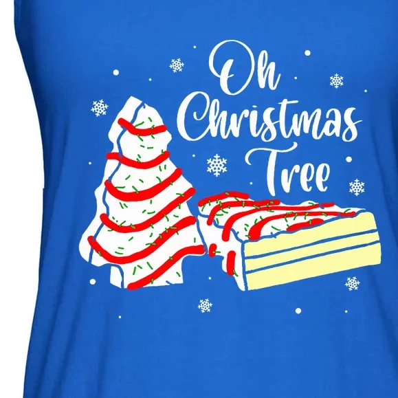 Groovy Oh Christmas Tree Cakes Debbie Becky Jen Cake Lovers Ladies Essential Flowy Tank