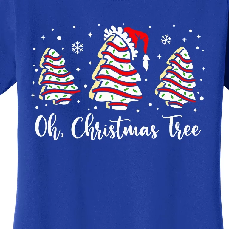 Groovy Oh Christmas Tree Cakes Debbie Becky Jen Cake Lovers Women's T-Shirt