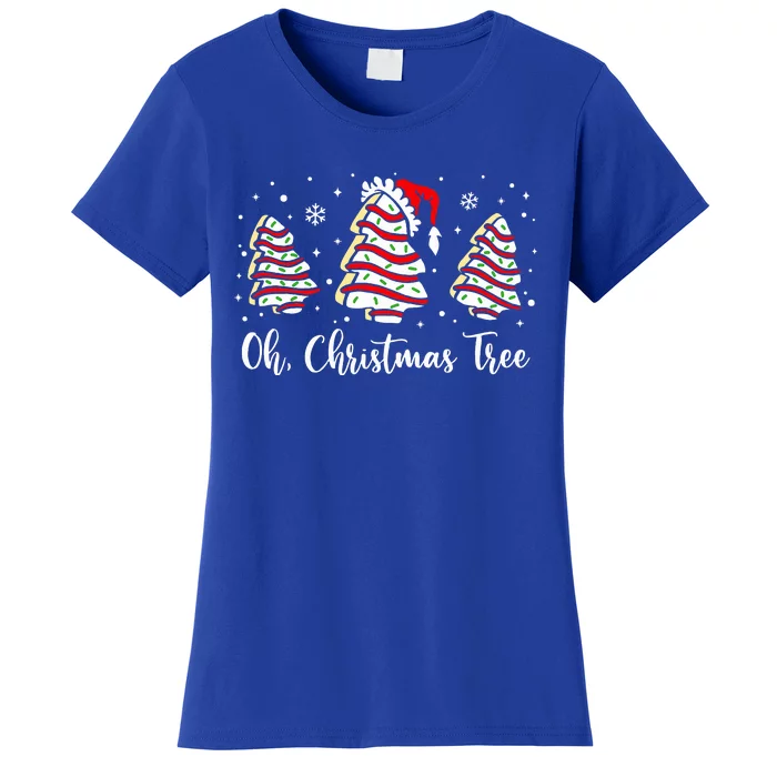 Groovy Oh Christmas Tree Cakes Debbie Becky Jen Cake Lovers Women's T-Shirt