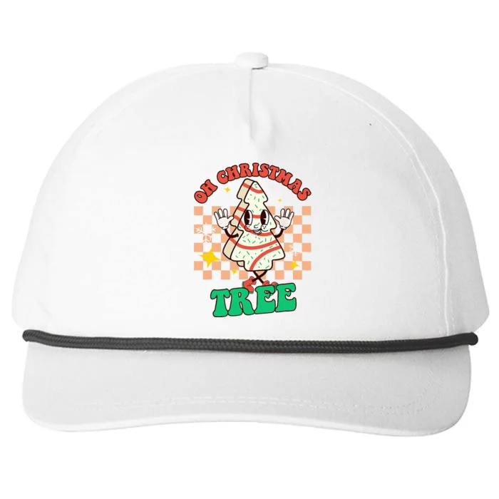 Groovy Oh Christmas Tree Cakes Debbie Becky Jen Cake Lovers Snapback Five-Panel Rope Hat