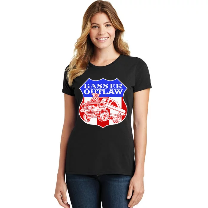 Gasser Outlaw Class Vintage Drag Racing Race Car Women's T-Shirt