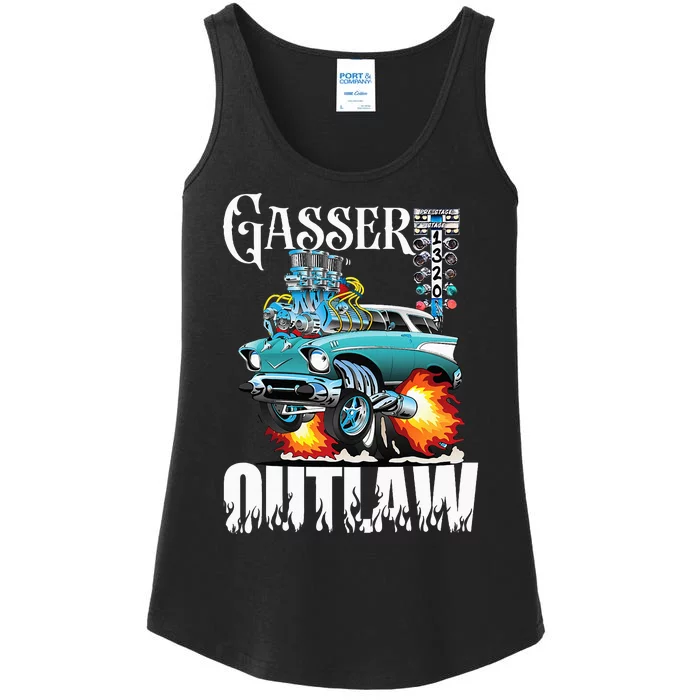 Gasser Outlaw Class Vintage Drag Racing Race Car Ladies Essential Tank