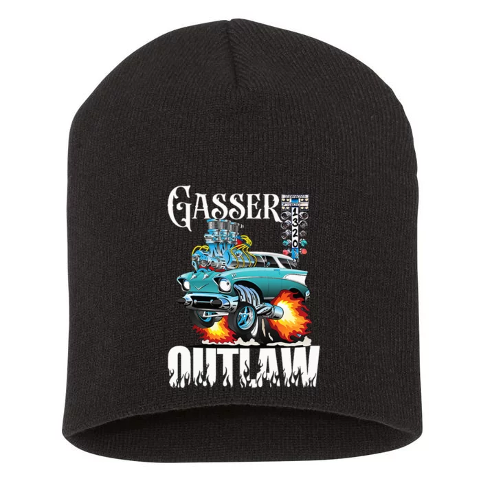 Gasser Outlaw Class Vintage Drag Racing Race Car Short Acrylic Beanie